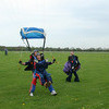 Tandem skydive Sliding landing