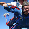 Tandem skydiving in free fall