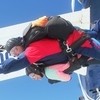 Skydiving, still smiling